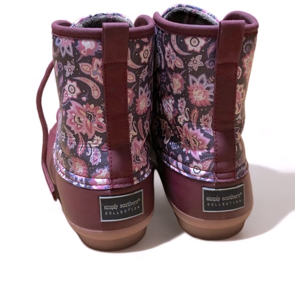 Simply Southern RAIN BOOTS LACE UP - BLOOM - Picture 4 of 4